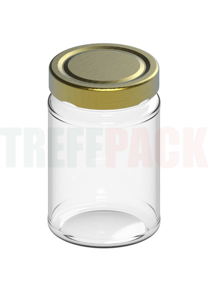 328 ml Glass Food Jar EOS with Golden Deep Twist-Off 66 Lid