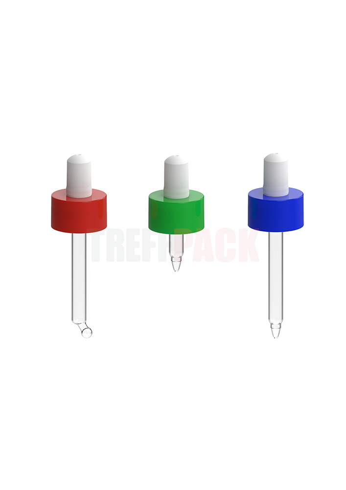 Red, Green and Blue 24/400 Dropper for Dropper Bottles