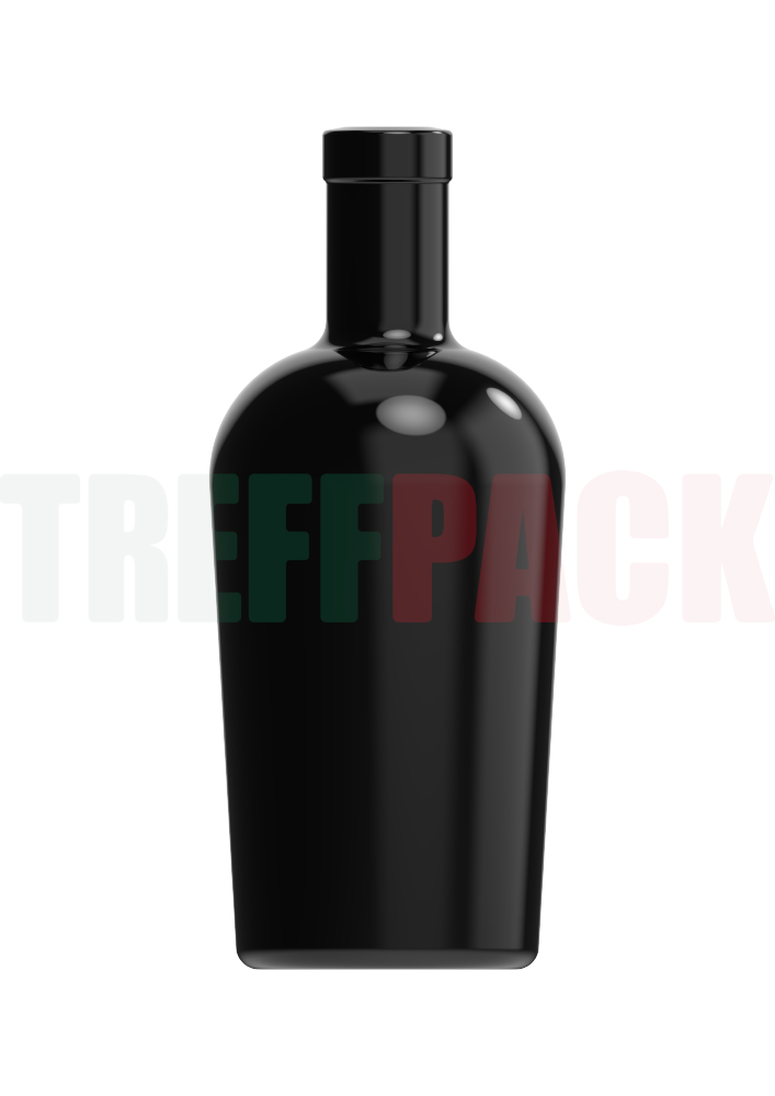 700 ml Glass Spirits Bottle Teo black with Cork Finish