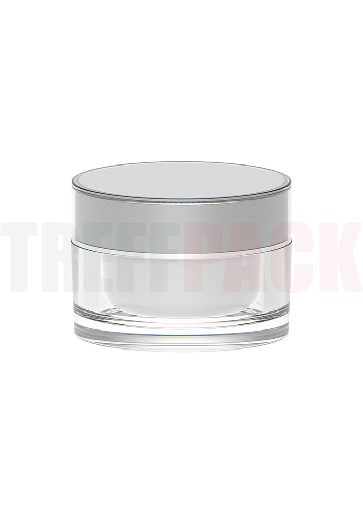 50 ml PPMA Cream Jar with Silver Lid