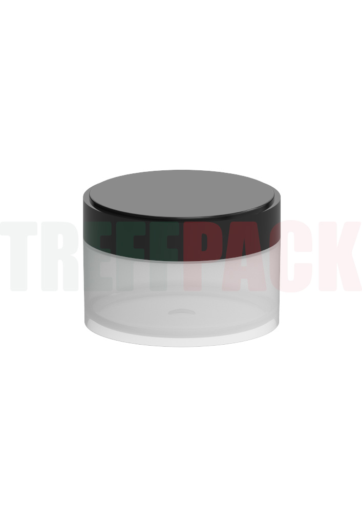 100 ml PP Cream Jar Type A with Black Lid