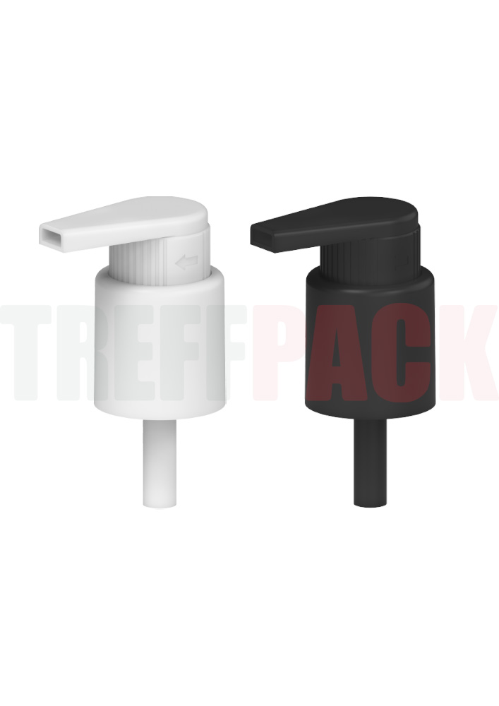 White and Black Lotion Pumps Made of Monomaterial
