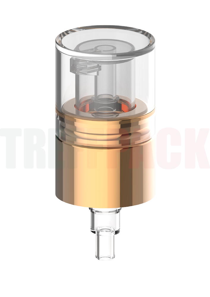 Clear-Gold Dispenser Cream Pump 24/400 for Cosmetics
