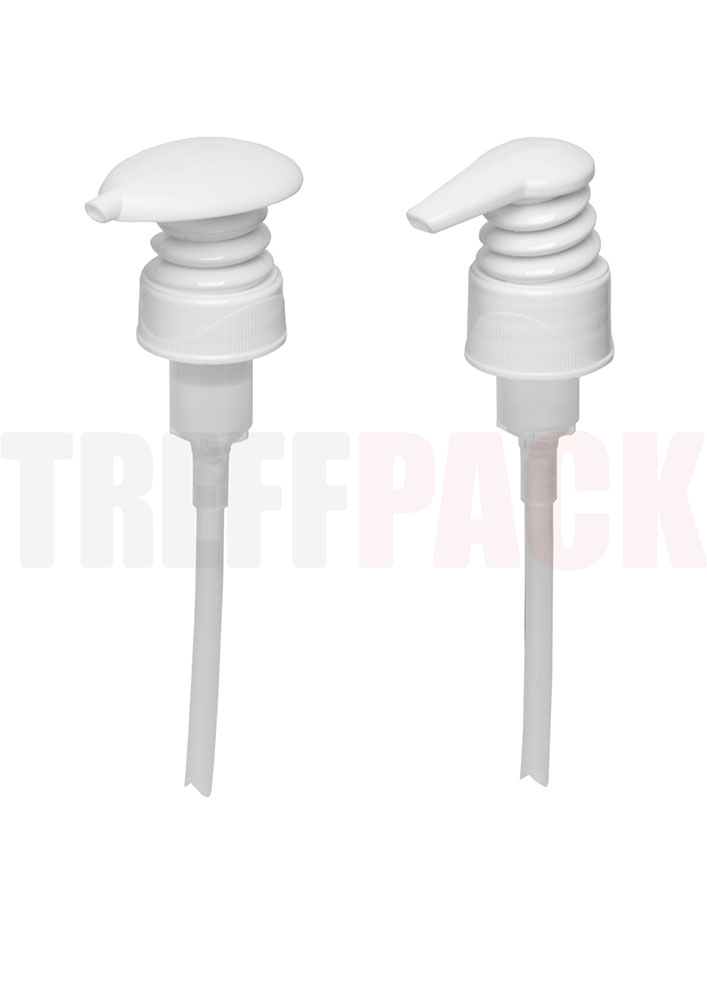Two White Lotion Pumps Bellow 