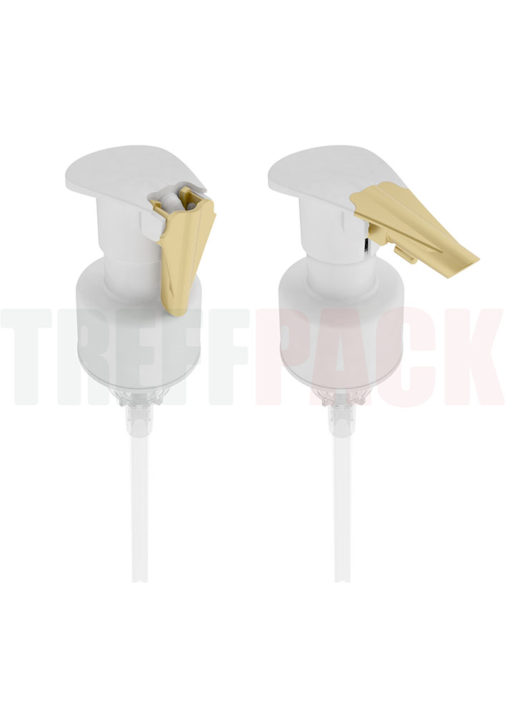 Two White-Gold Lotion Pumps Rapida Optimized for E-Commerce