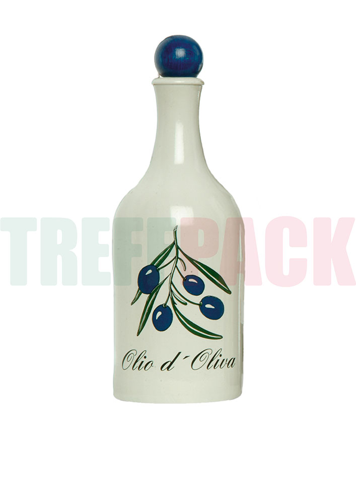 500 ml Stoneware Longneck Oil Bottle with Cork Finish
