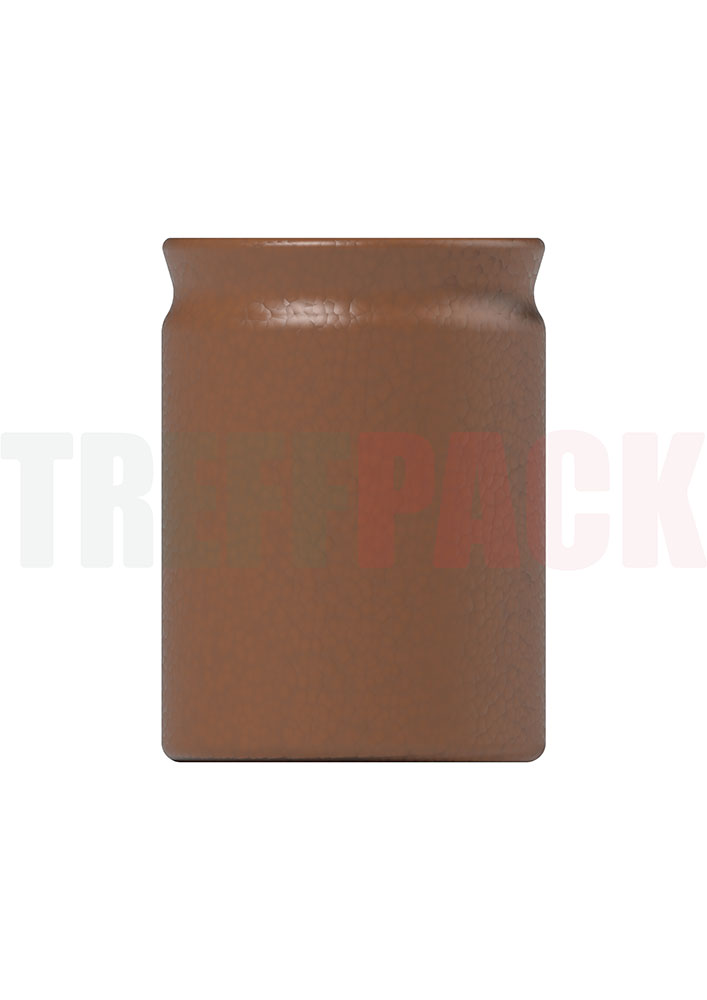 Brown 200 ml Stoneware Jar with Cork Finish