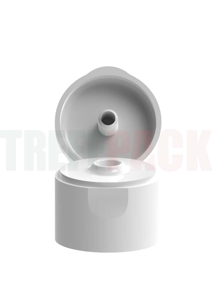 White PP Flip-Top Cap 24/410 