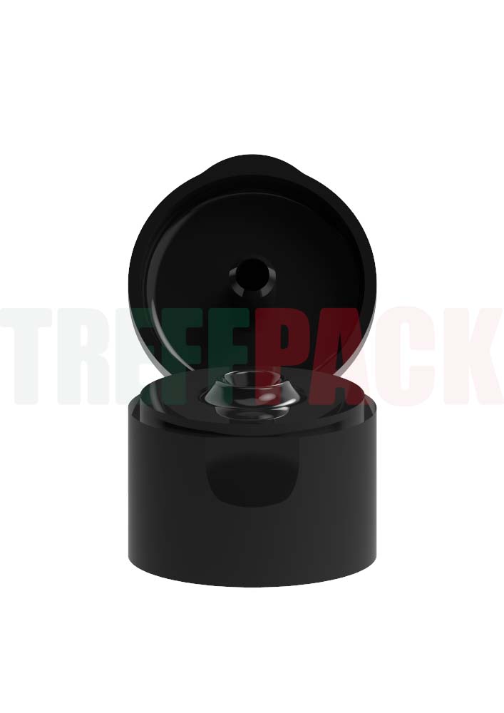 Black PP Flip-Top Cap 24/410 