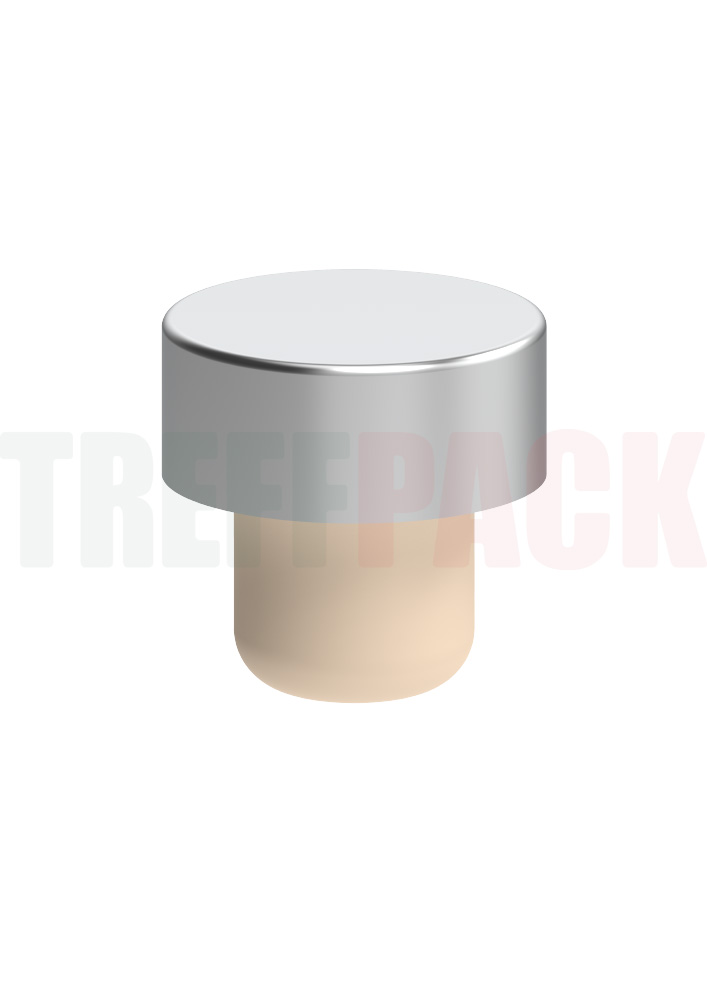 Silver Cork Stopper 35.5 x 15/22.5 mm