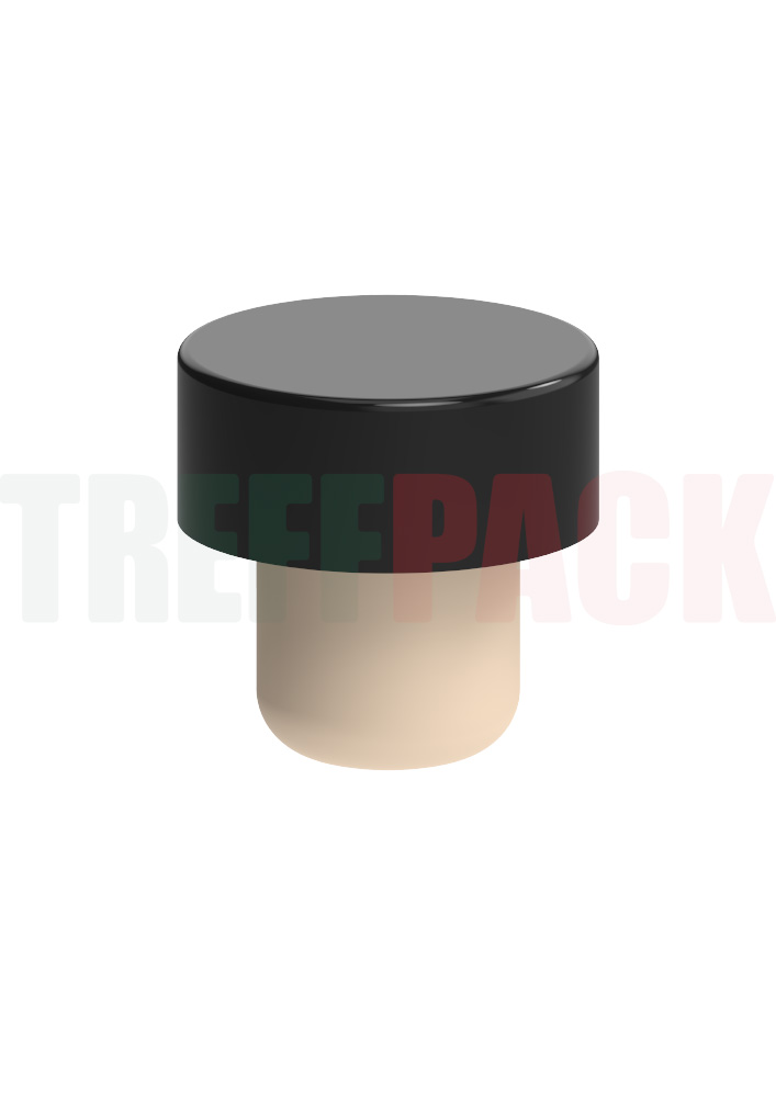 Black Cork Stopper 33 x 14/22.5 mm