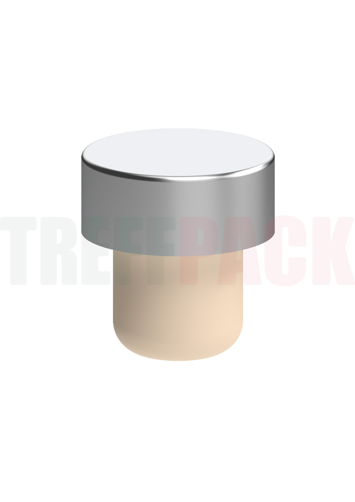 Silver Cork Stopper 33 x 14/21.5 mm 
