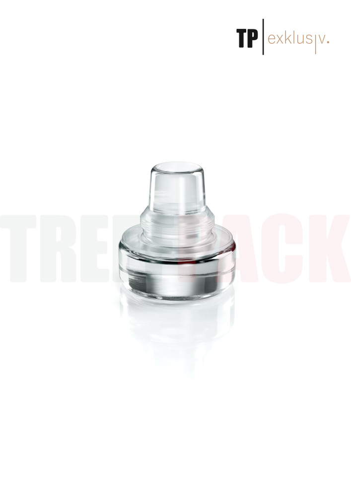 Top-View of Vinolok Clear Glass Closure 18.5 mm for Spirits