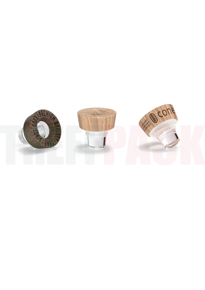 Three Vinolok Glass Closures 21.5 mm Cone for Glass Bottles