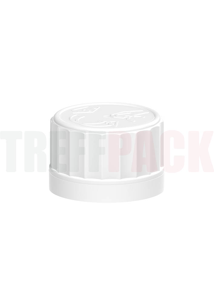 Weißer Deckel für Kunststoffdosen mit Trockenmittel und Kindersicherung - Twist-Off 3829-T