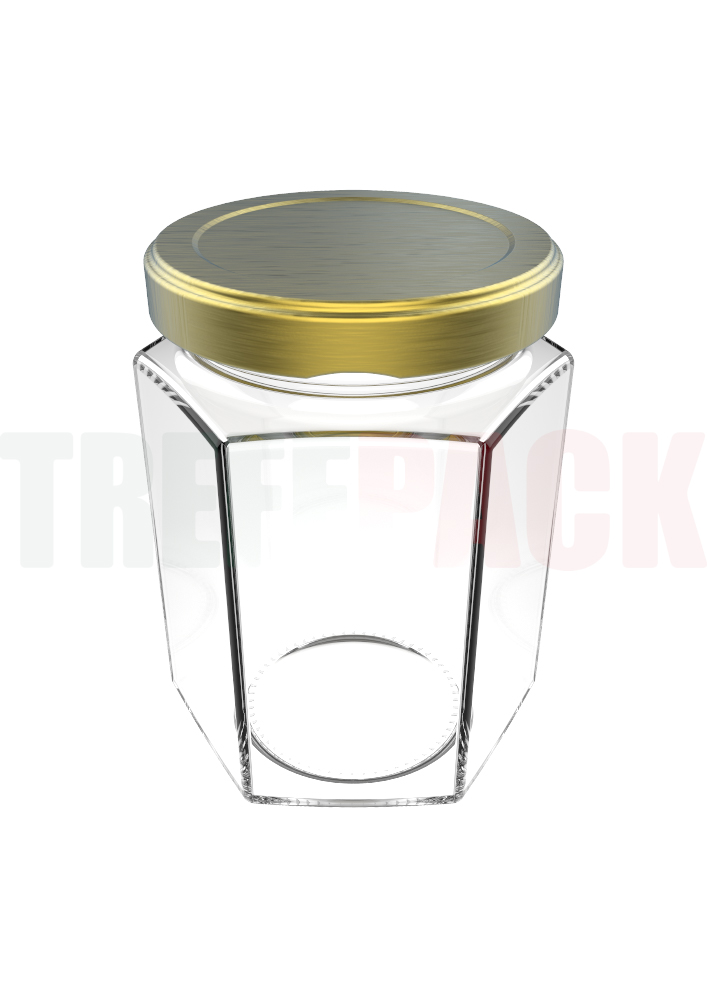 Sechskantglas 191 ml mit Twist-Off 58 Verschluss