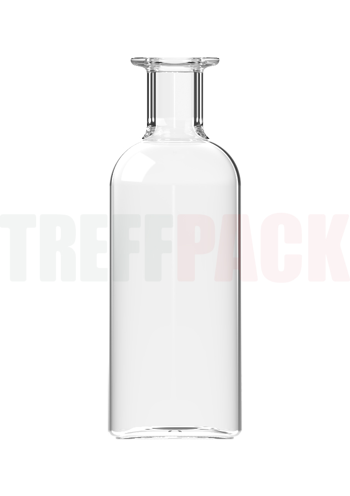 Klare Glasflasche 500 ml Oslo Apotheker mit Korkmündung