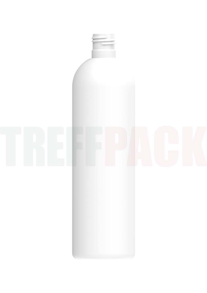 Weiße HDPE Flasche Boston Round 500 ml