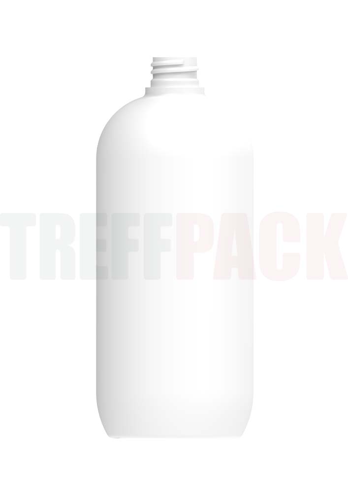 Weiße HDPE Flasche Boston Round 1.000 ml