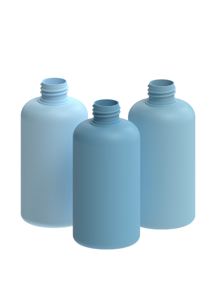 HDPE Flasche Flat Based Boston Round 200 ml