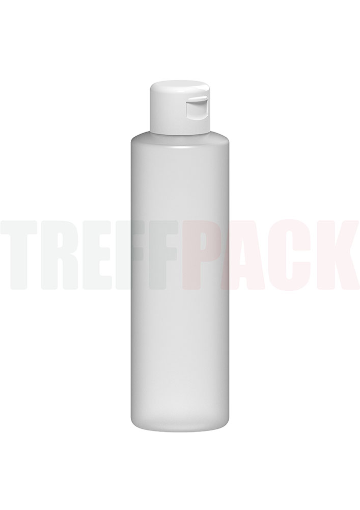 HDPE Flasche 250 ml natur mit Flip-Top Verschluss