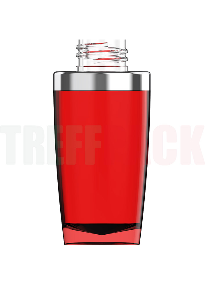 Rote Pumpflasche 30 ml PETG Kosmetik