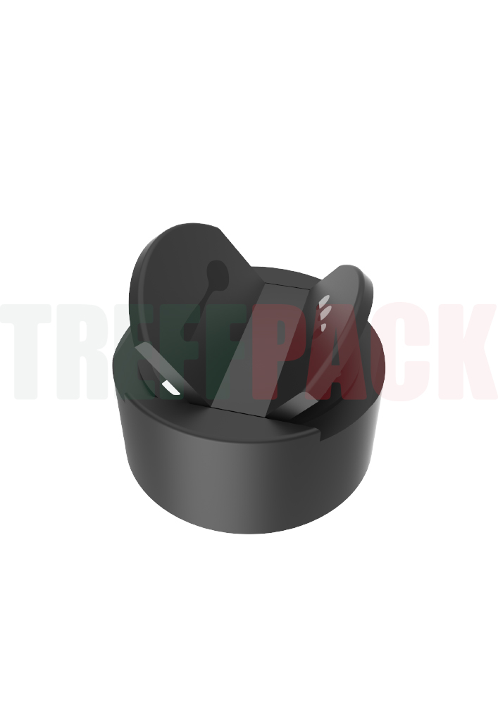 Flip-Top Verschluss schwarz mit Einlage und 2 Öffnungen für Gewürzglas