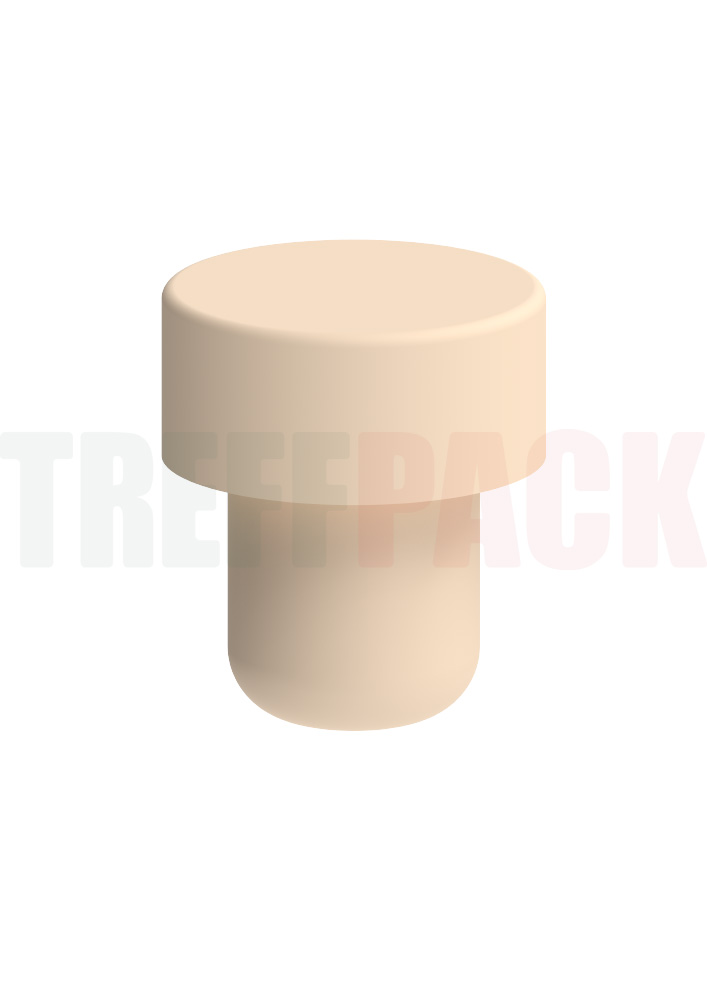 Griffkorken 29,7 x 13,5/19 mm Voll-PE Kunststoff beige